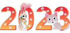 Символ 2023 года - Кролик (Кот)